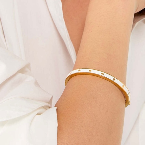 Spot The Spade Enamel Hinged Bangle | Kate Spade - Picture 1 of 3